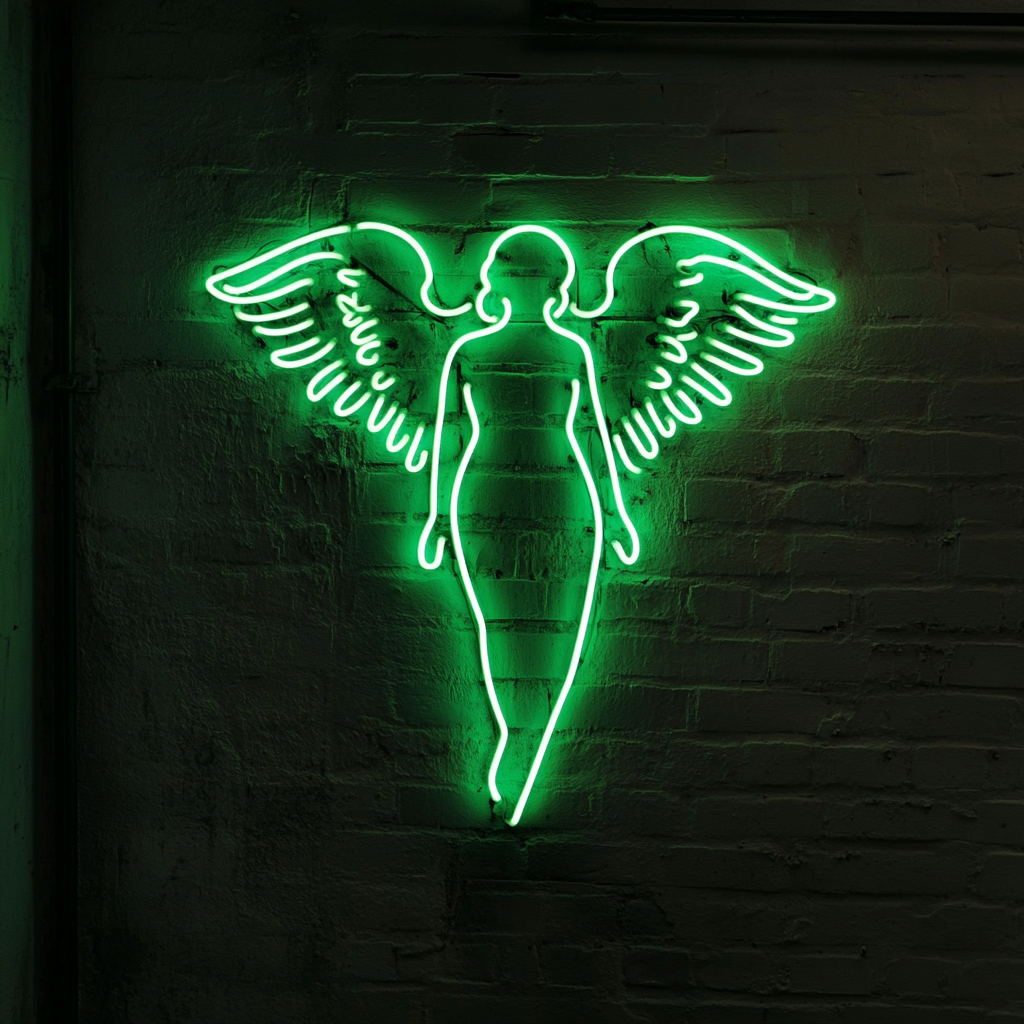 Angel Halo - Green Neon Sign, 18 Inches
