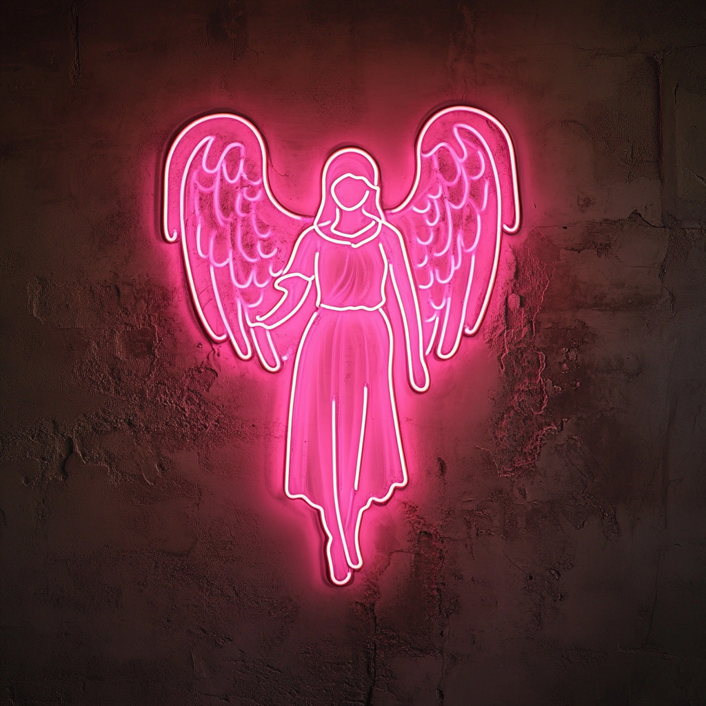 Angel Halo - Pink Neon Sign, 18 Inches
