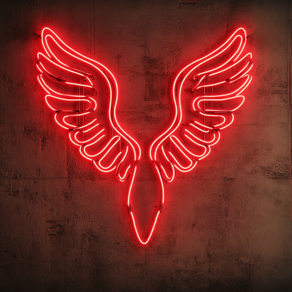 Angel Wings - Red Neon Sign, 24 Inches