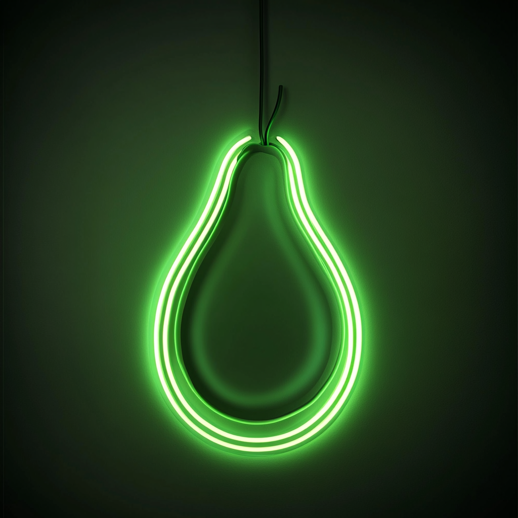 Avocado - Green Neon Sign, 18 Inches