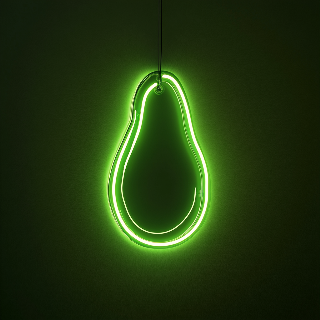 Avocado - Green Neon Sign, 18 Inches