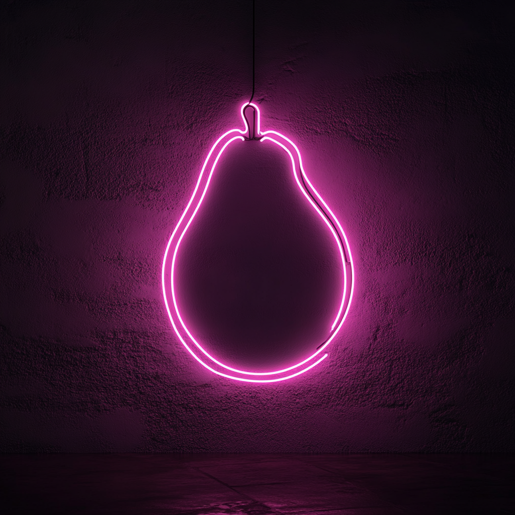 Avocado - Pink Neon Sign, 24 Inches