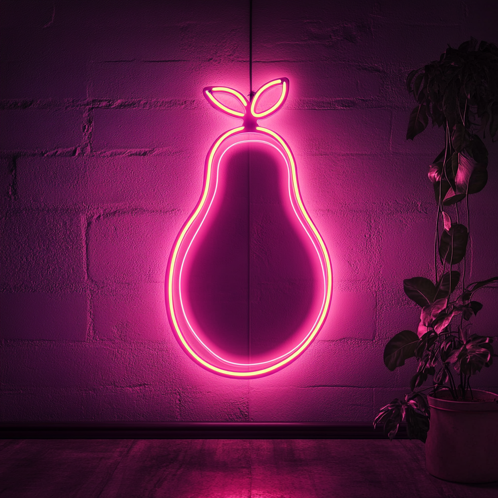 Avocado - Pink Neon Sign, 18 Inches