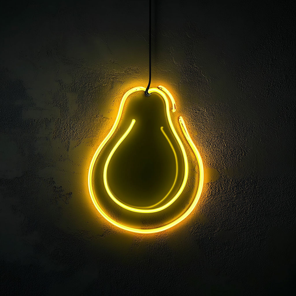 Avocado - Yellow Neon Sign, 18 Inches