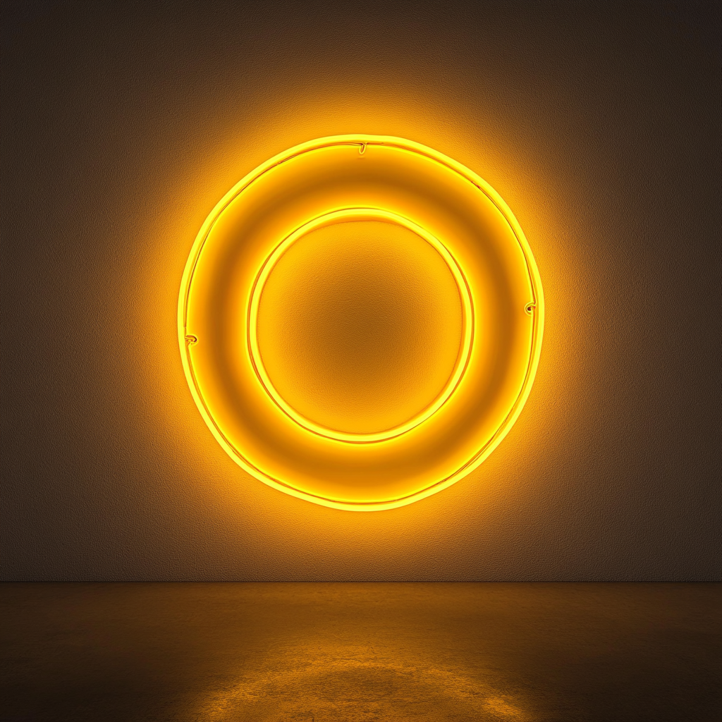 Bagel - Yellow Neon Sign, 24 Inches