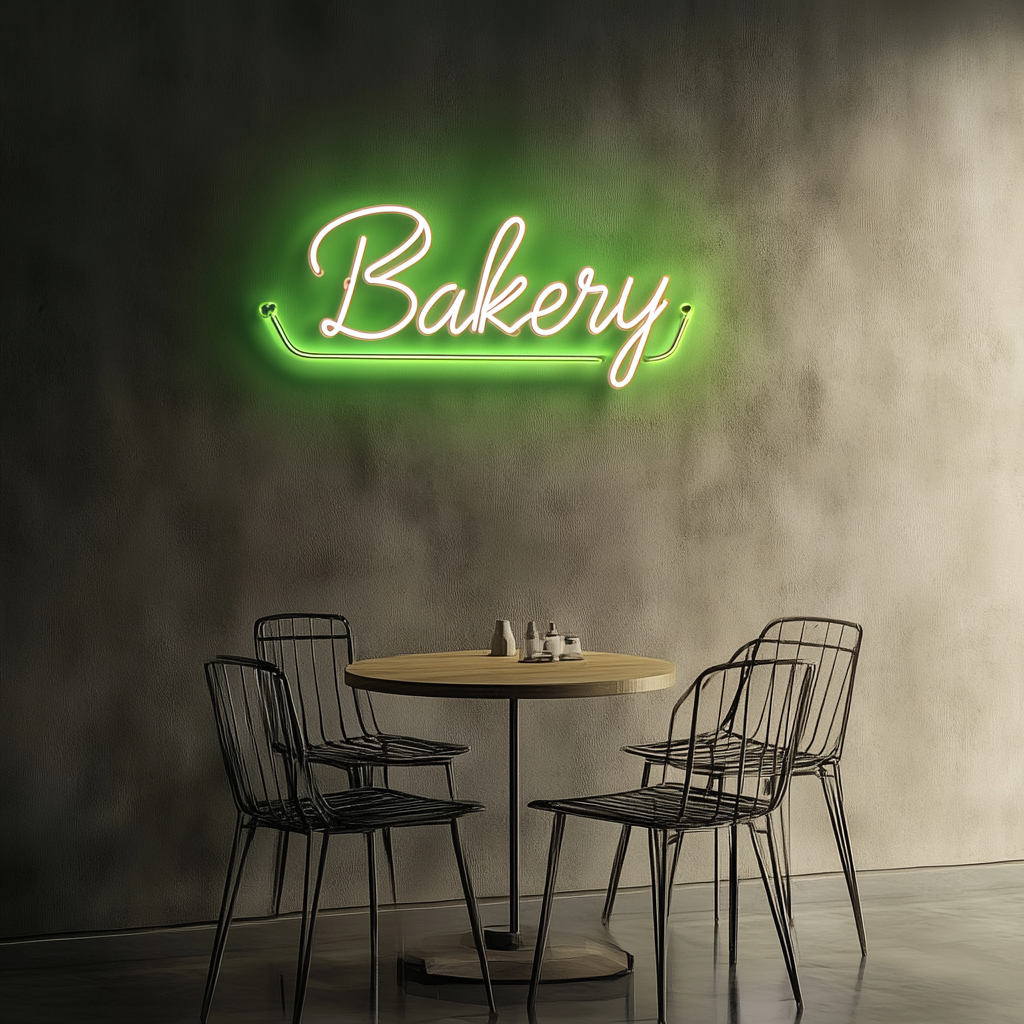 Bakery - Green Neon Sign, 24 Inches