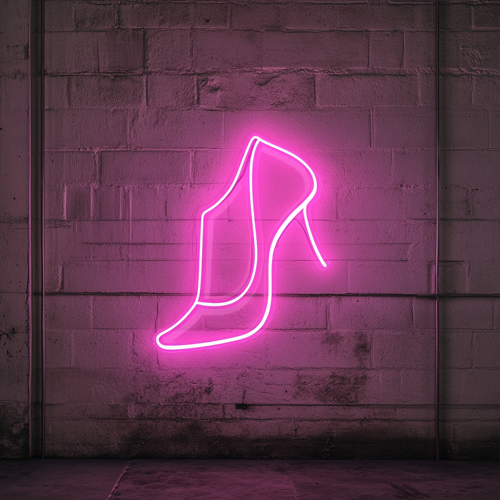 Ballet Shoes - Pink Neon Sign, 18 Inches