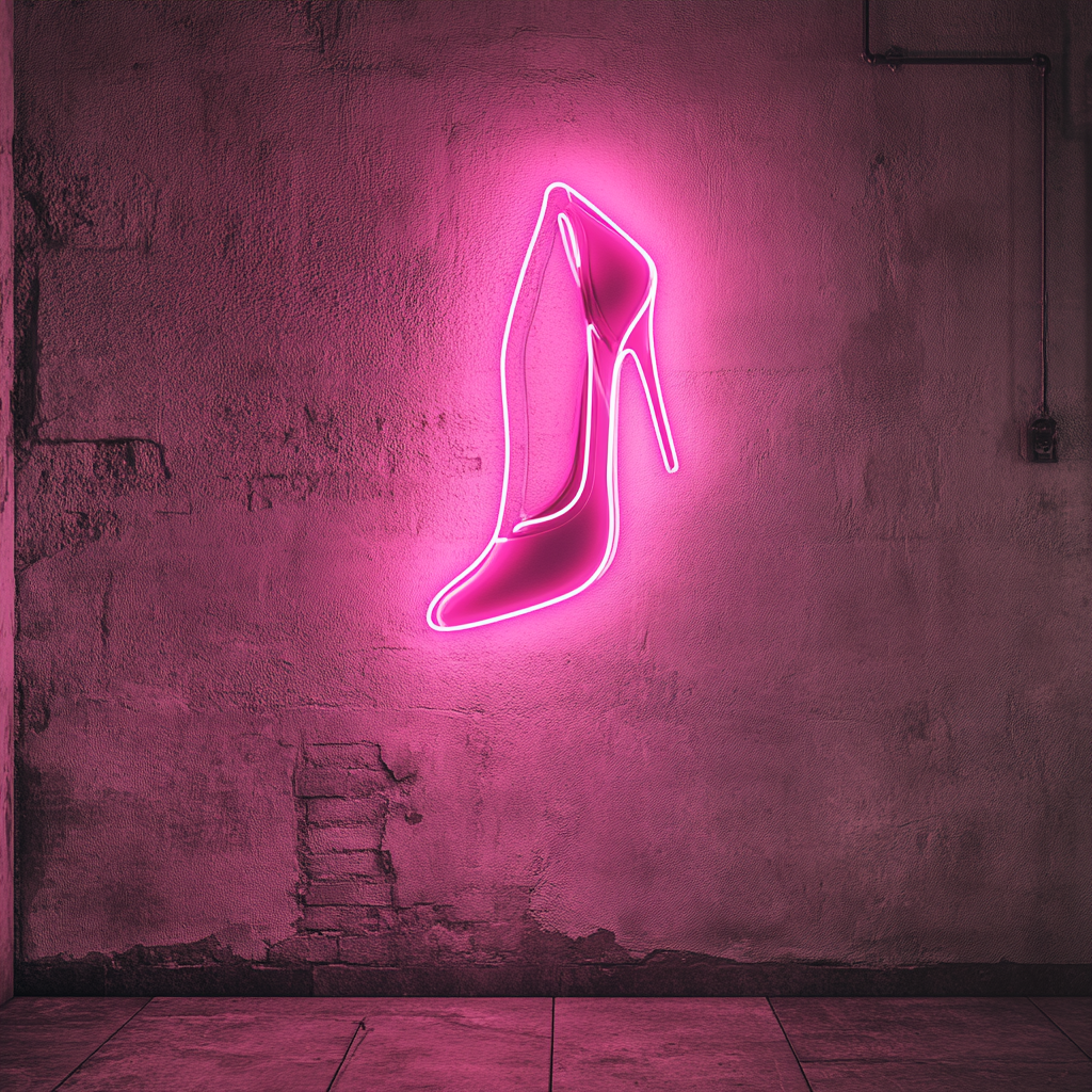 Ballet Shoes - Pink Neon Sign, 18 Inches