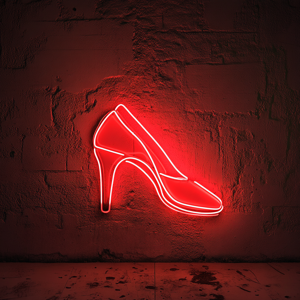Ballet Shoes - Red Neon Sign, 18 Inches