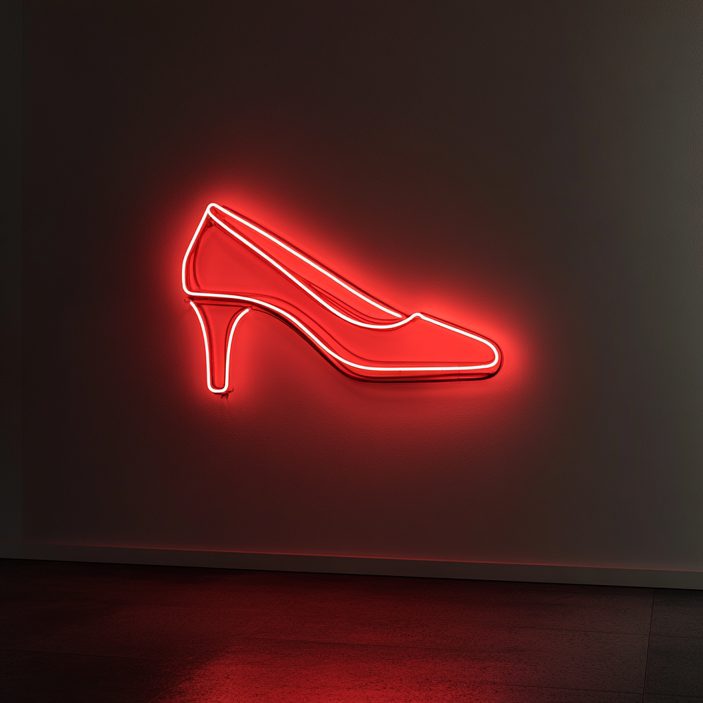 Ballet Shoes - Red Neon Sign, 18 Inches