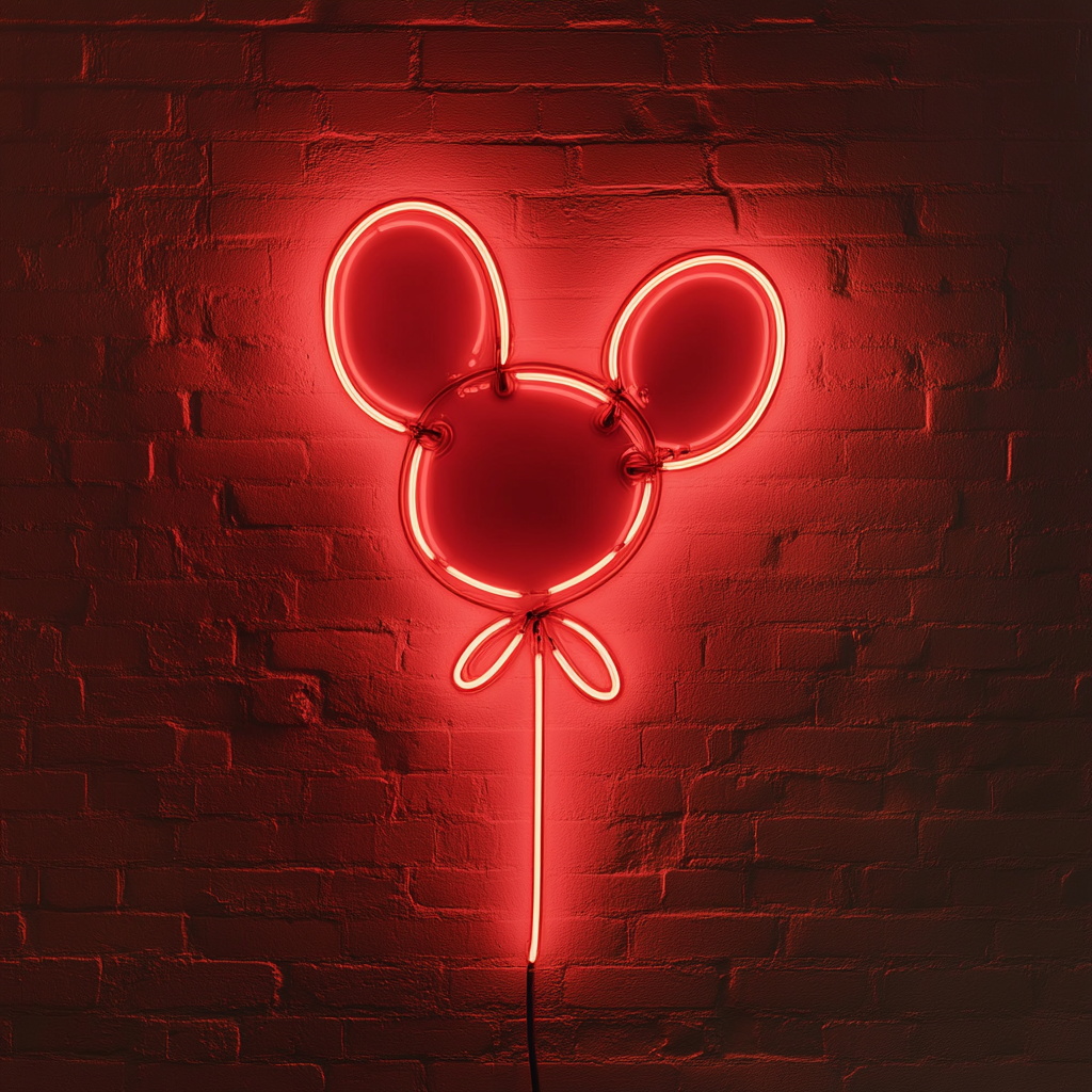 Balloon Animal - Red Neon Sign, 18 Inches