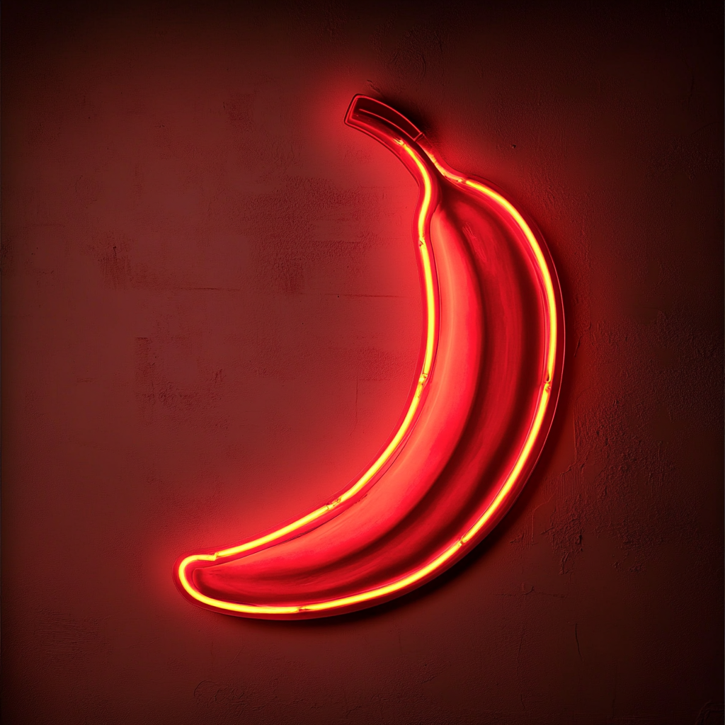 Banana - Red Neon Sign, 24 Inches