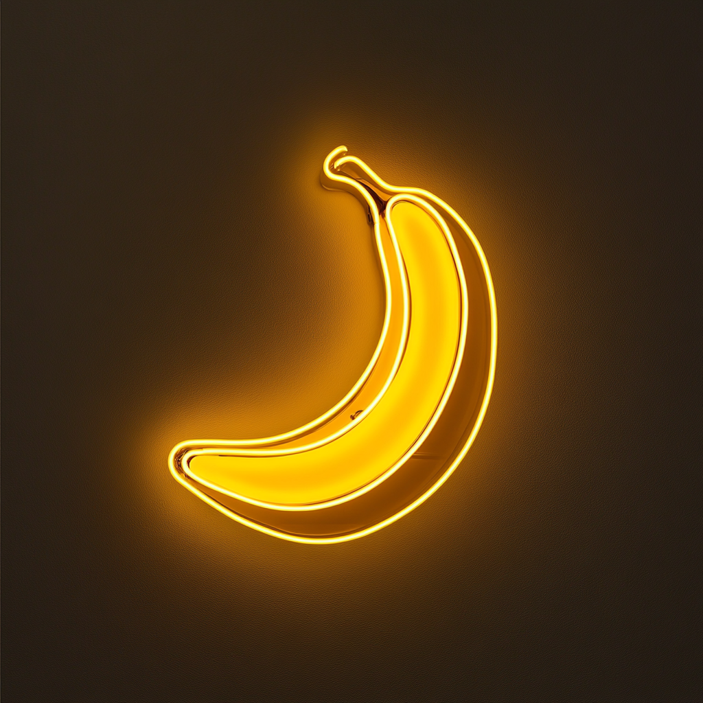 Banana - Yellow Neon Sign, 18 Inches