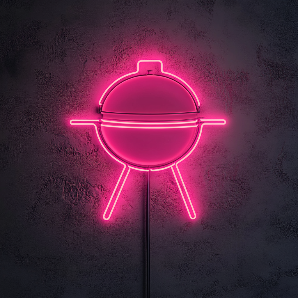 BBQ Grill - Pink Neon Sign, 18 Inches