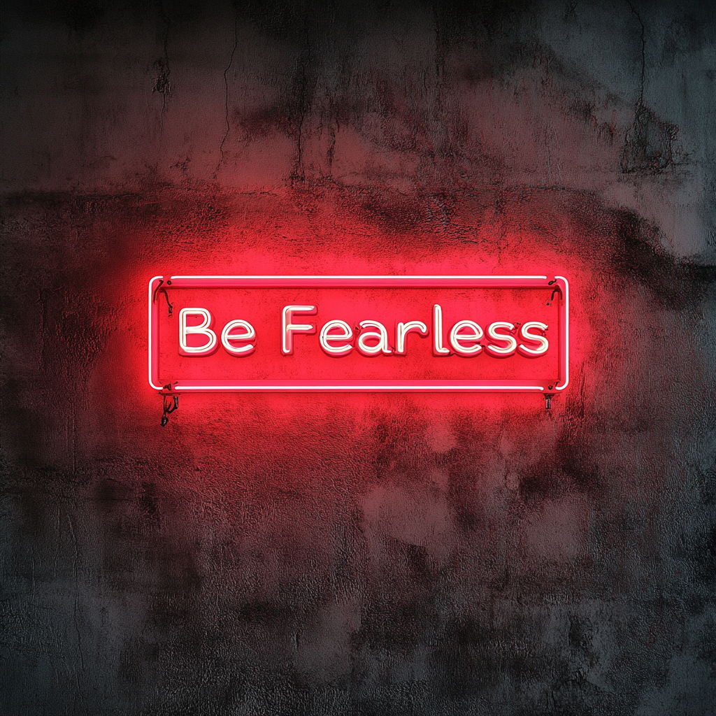 Be Fearless - Red Neon Sign, 18 Inches