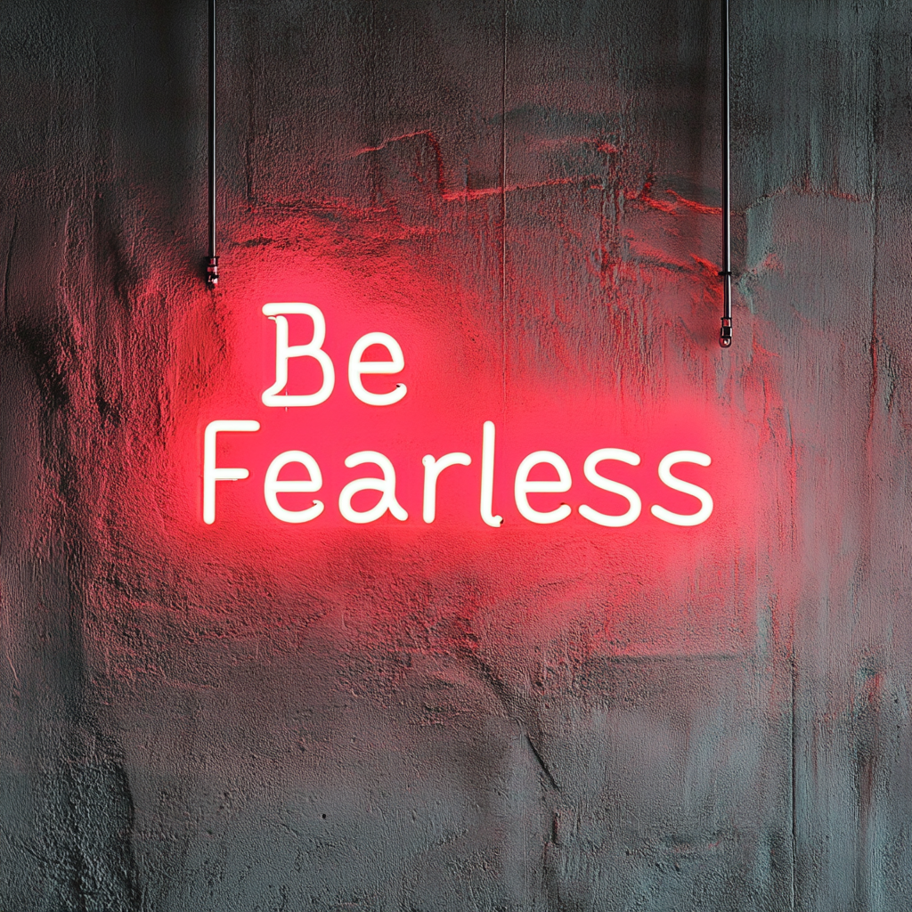 Be Fearless - Red Neon Sign, 18 Inches