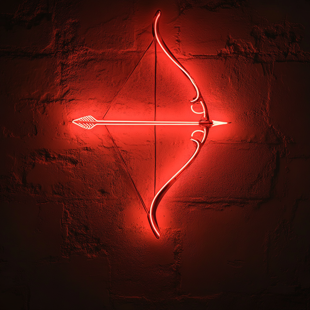 Bow and Arrow - Red Neon Sign, 18 Inches