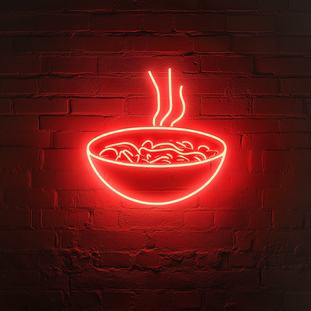 Bowl of Pho - Red Neon Sign, 24 Inches