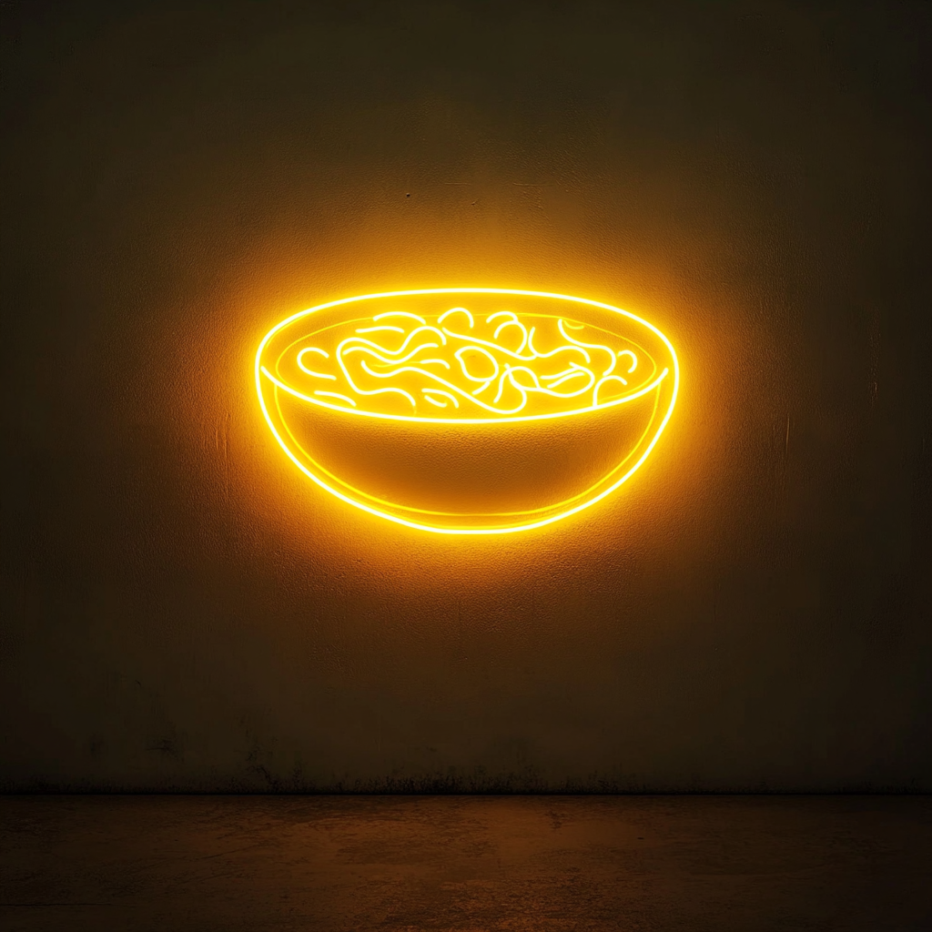 Bowl of Pho - Yellow Neon Sign, 24 Inches