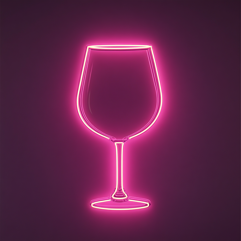 Brandy Glass - Pink Neon Sign, 18 Inches