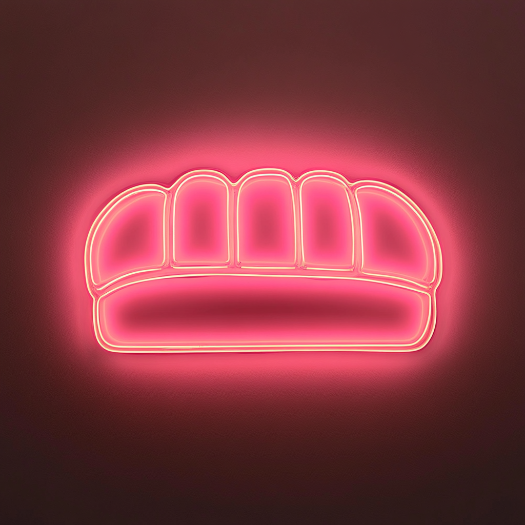 Bread Loaf - Pink Neon Sign, 24 Inches