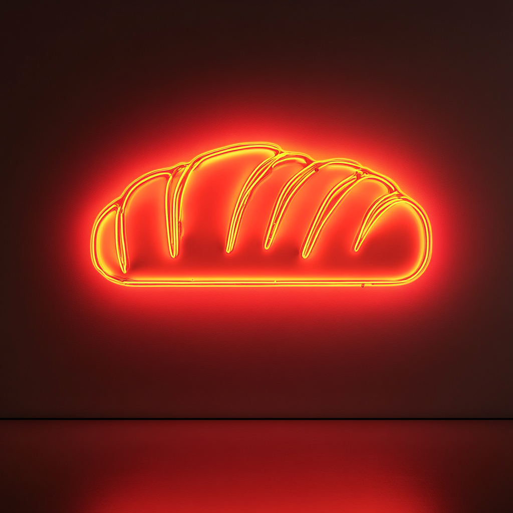Bread Loaf - Red Neon Sign, 18 Inches