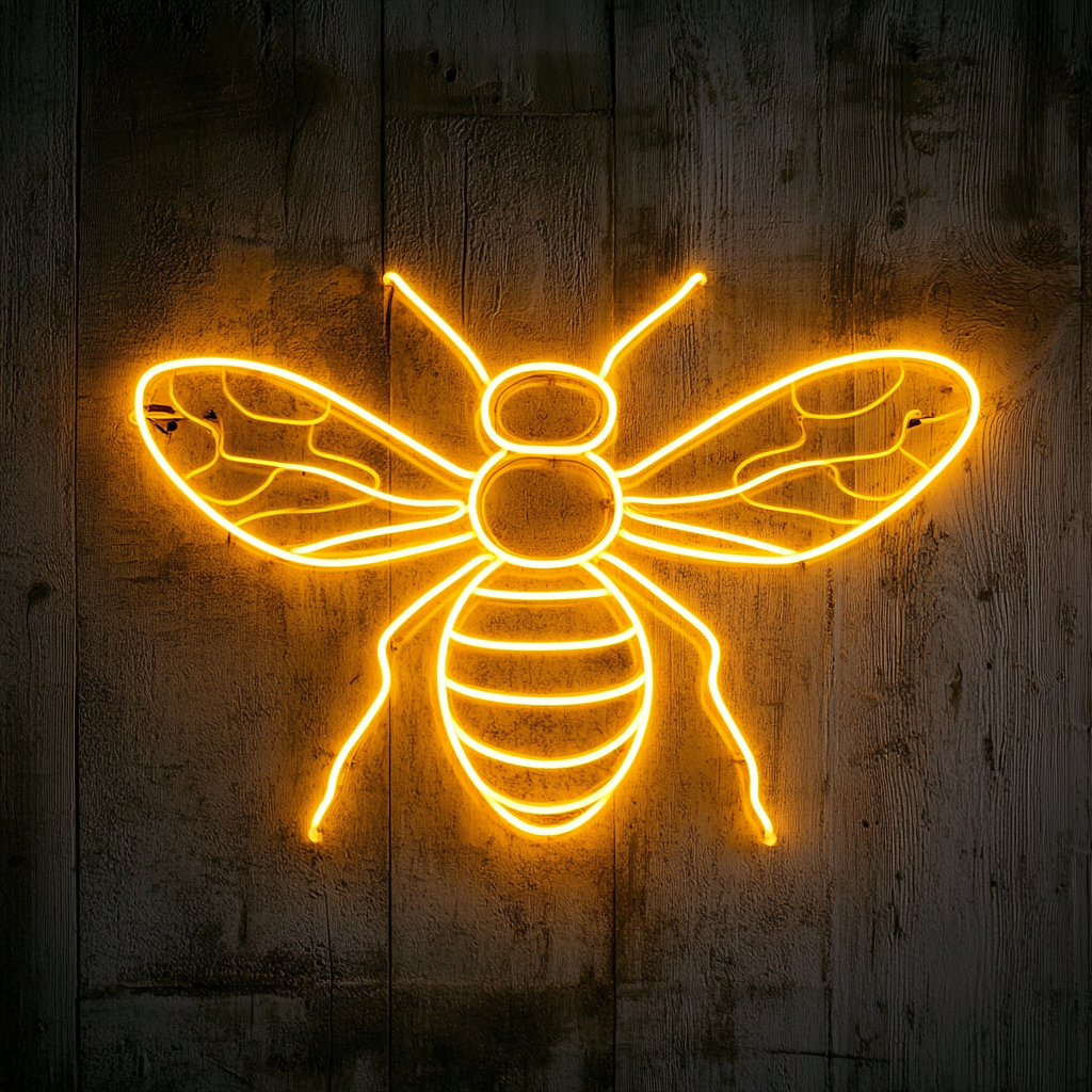 Bumblebee - Yellow Neon Sign, 18 Inches