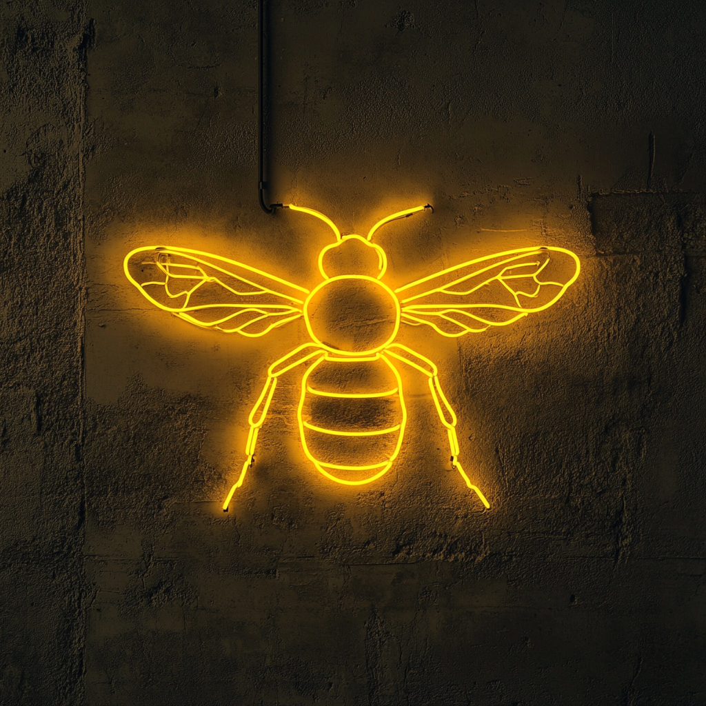 Bumblebee - Yellow Neon Sign, 18 Inches