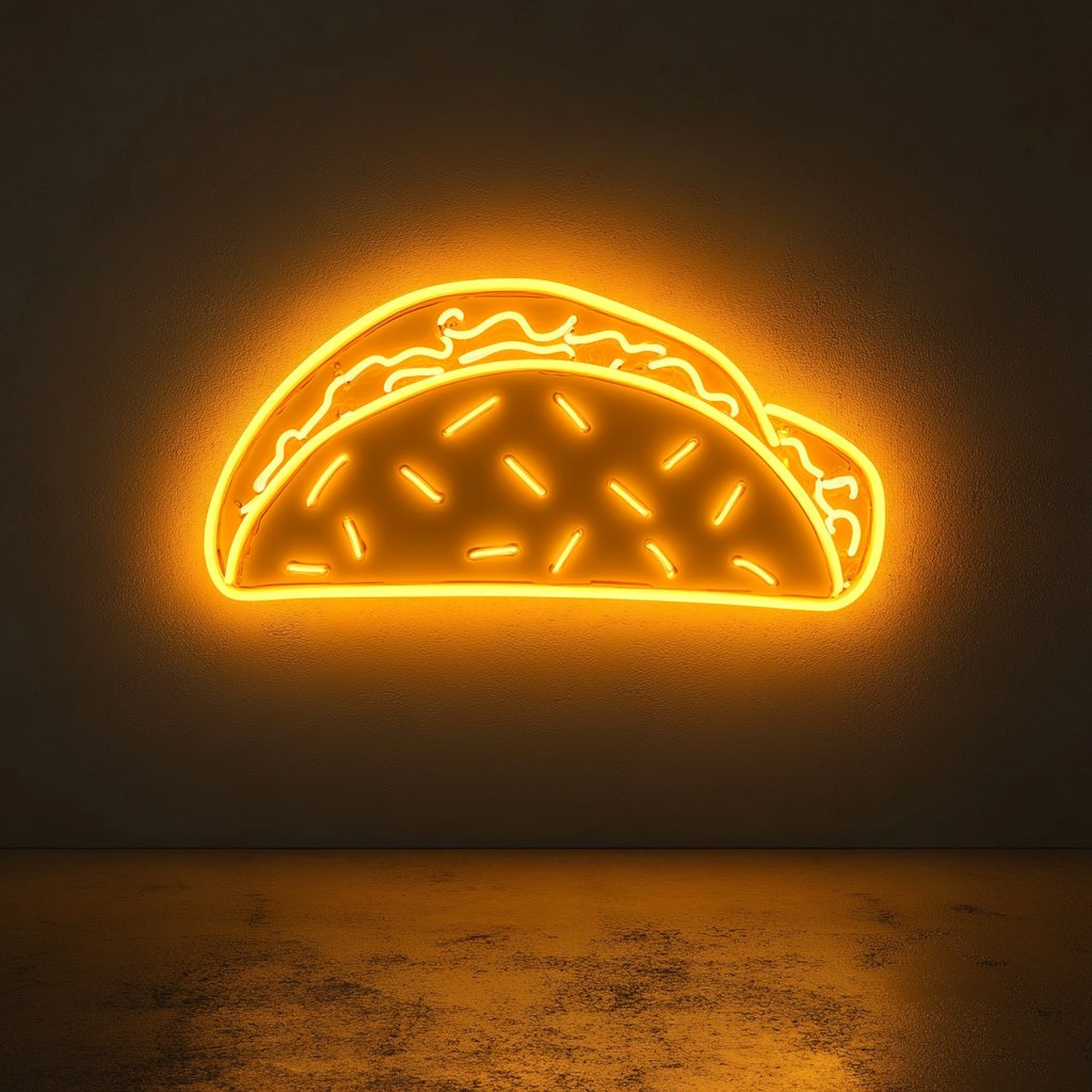 Burrito - Yellow Neon Sign, 18 Inches