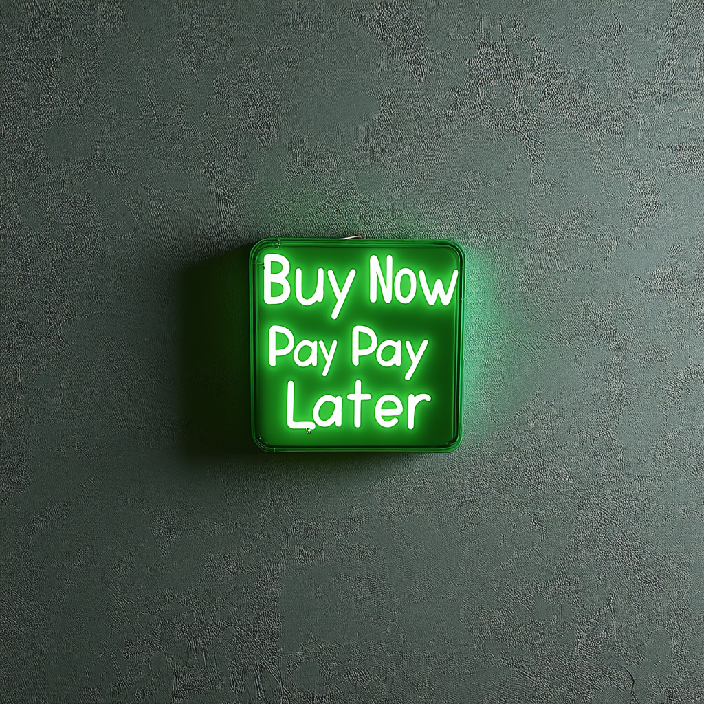 "Buy Now Pay Later" - Green Neon Sign, 24 Inches