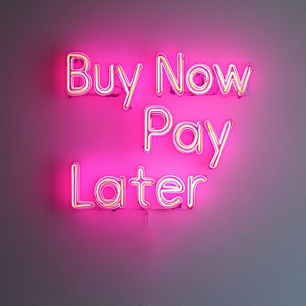 "Buy Now Pay Later" - Pink Neon Sign, 24 Inches