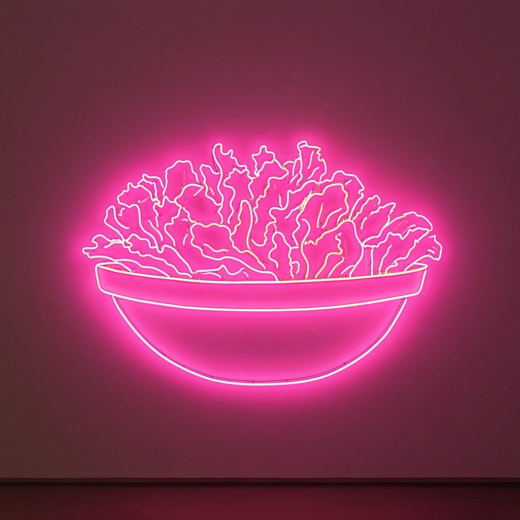 Caesar Salad - Pink Neon Sign, 18 Inches