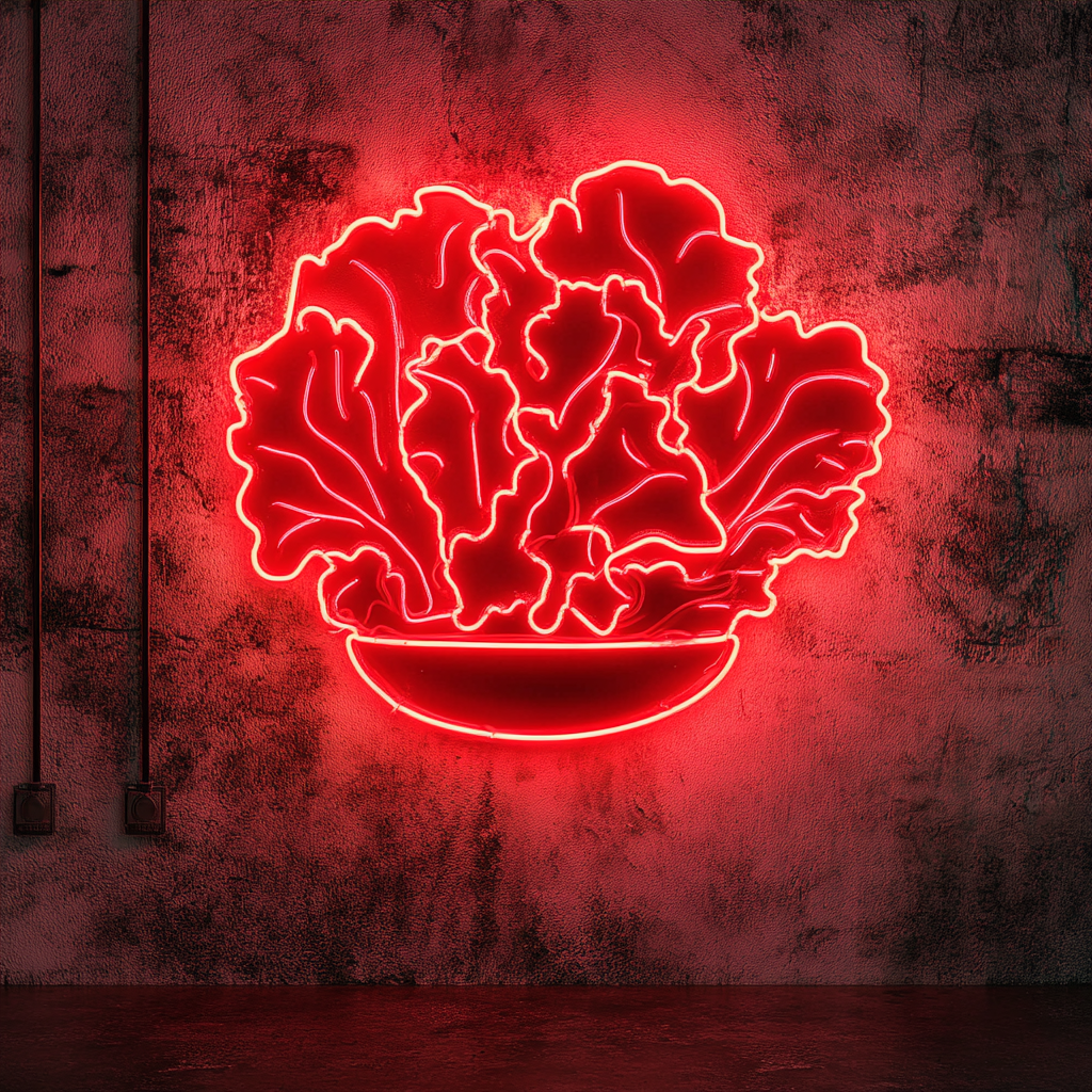 Caesar Salad - Red Neon Sign, 18 Inches