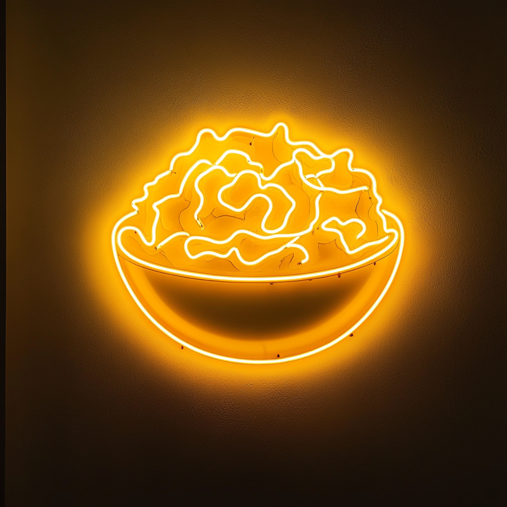 Caesar Salad - Yellow Neon Sign, 24 Inches