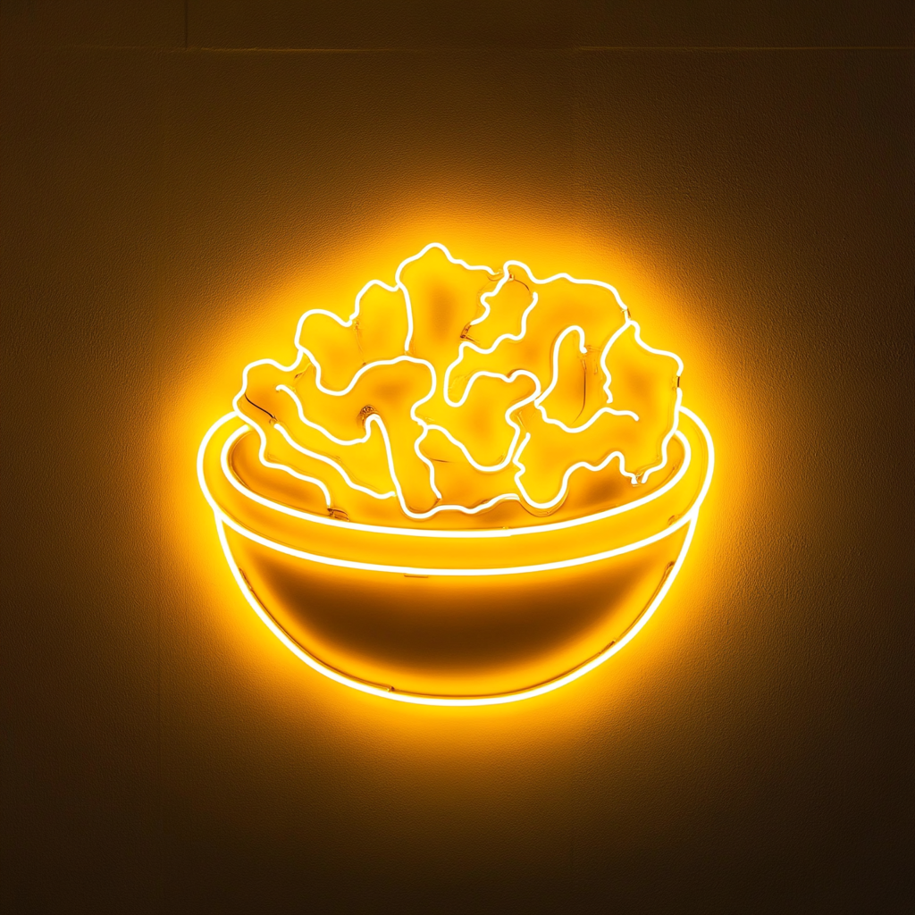 Caesar Salad - Yellow Neon Sign, 18 Inches