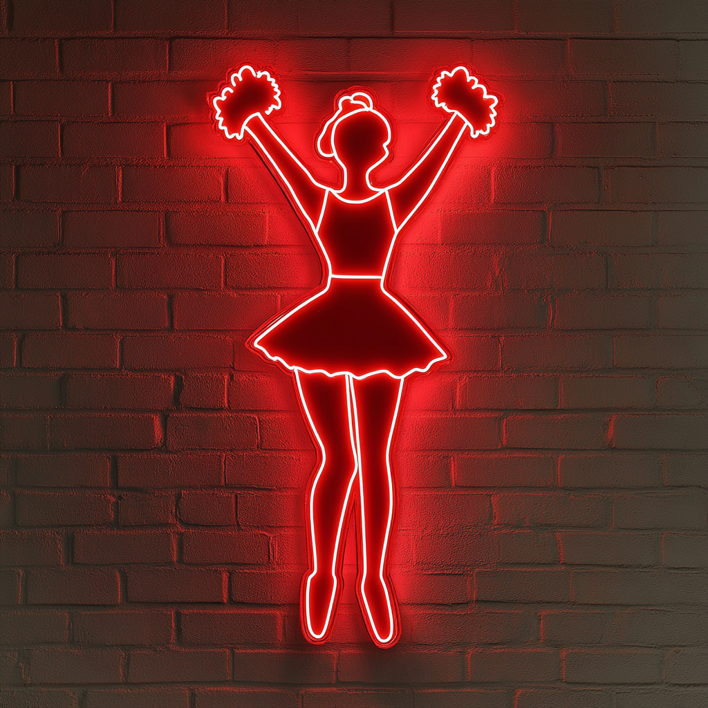 Cheerleader - Red Neon Sign, 24 Inches