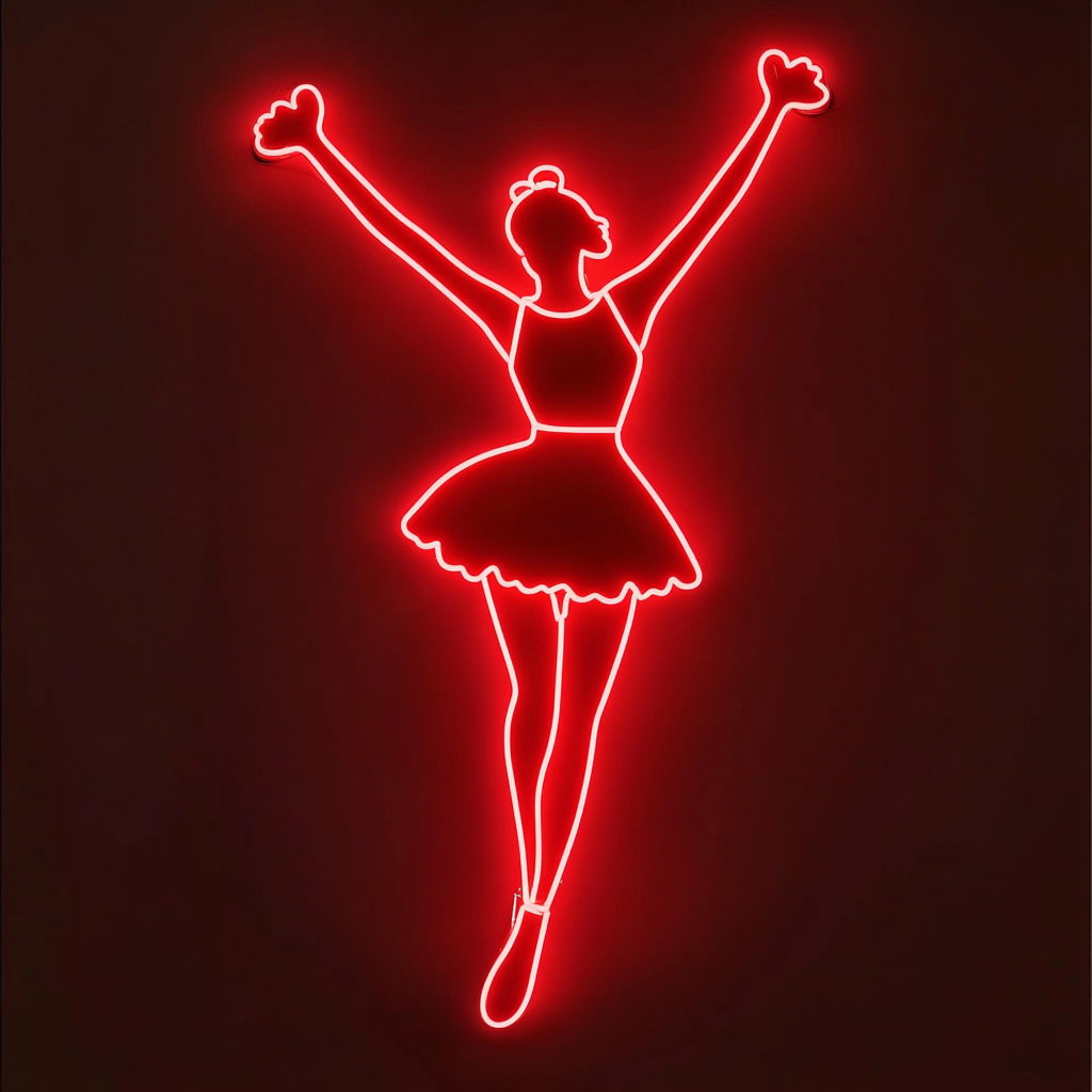 Cheerleader - Red Neon Sign, 24 Inches