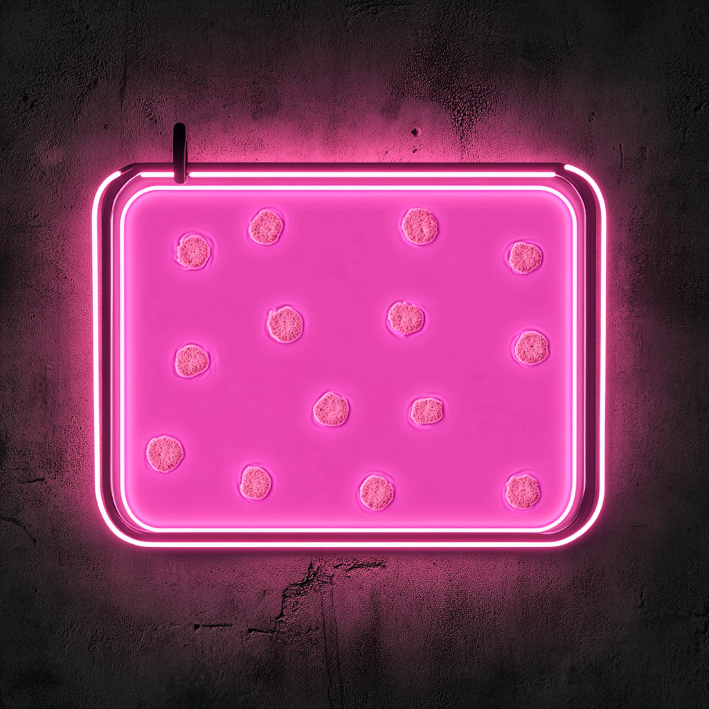 Cheeseboard with Crackers - Pink Neon Sign, 18 Inches