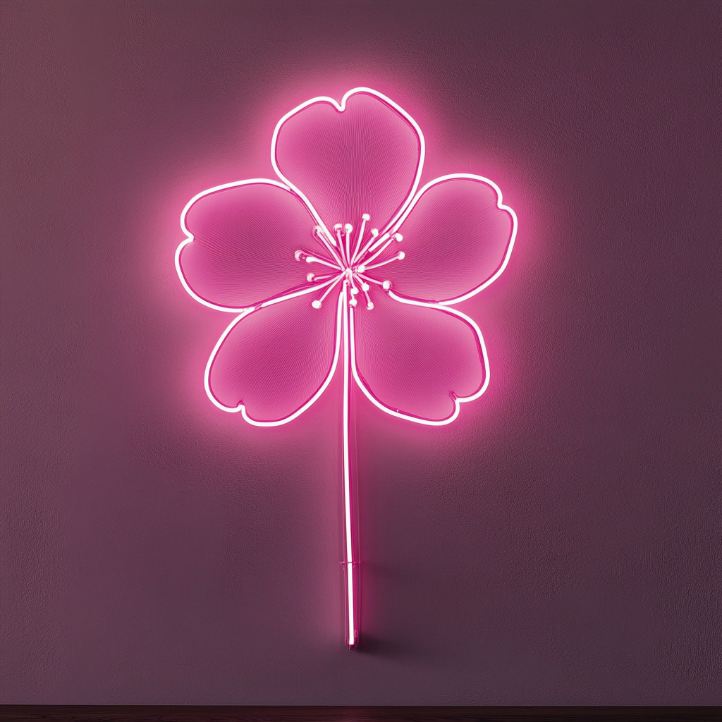 Cherry Blossom - Pink Neon Sign, 24 Inches