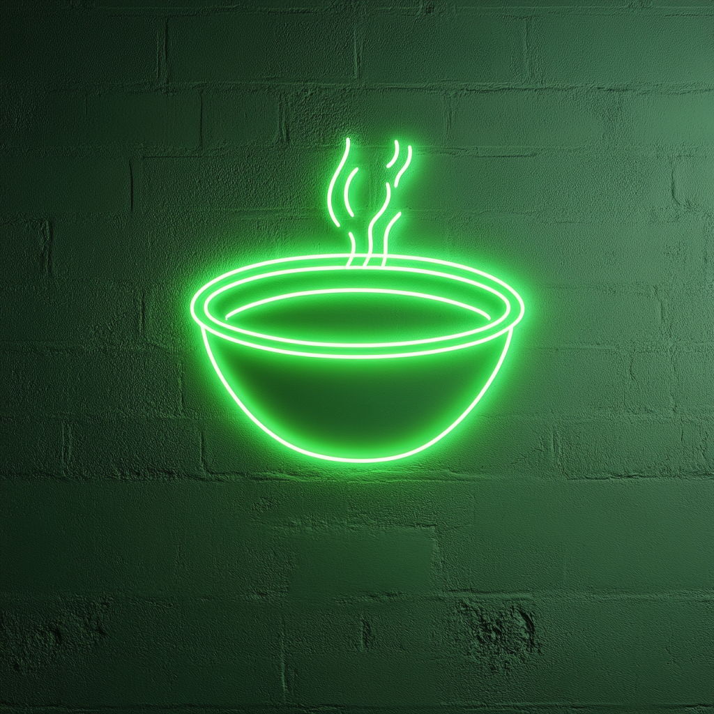 Chili Bowl - Green Neon Sign, 24 Inches