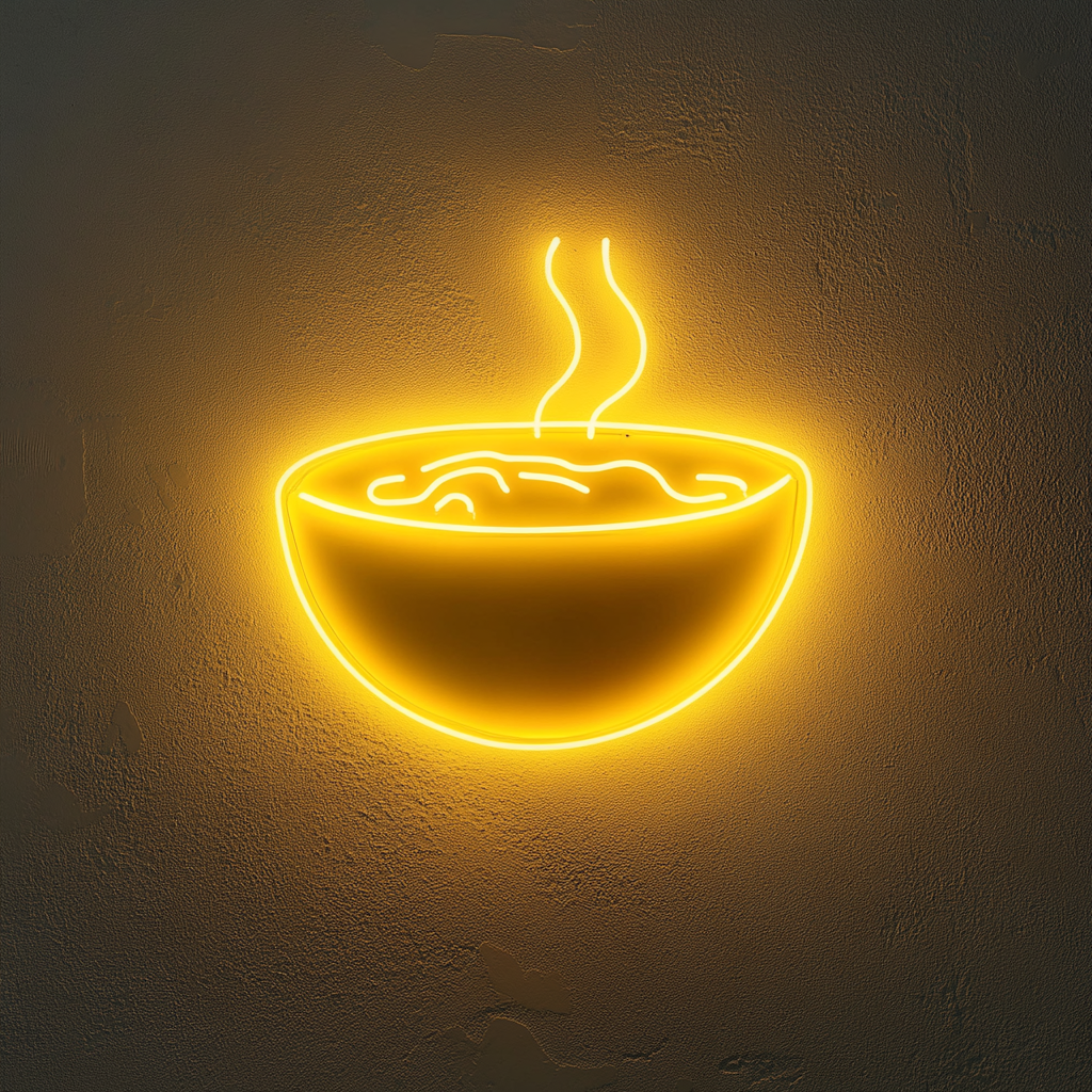 Chili Bowl - Yellow Neon Sign, 18 Inches