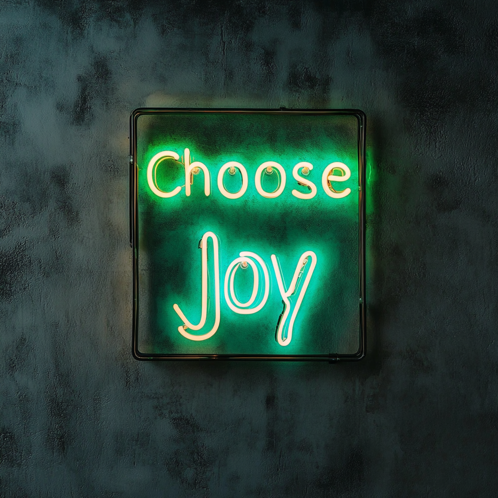 Choose Joy - Green Neon Sign, 24 Inches