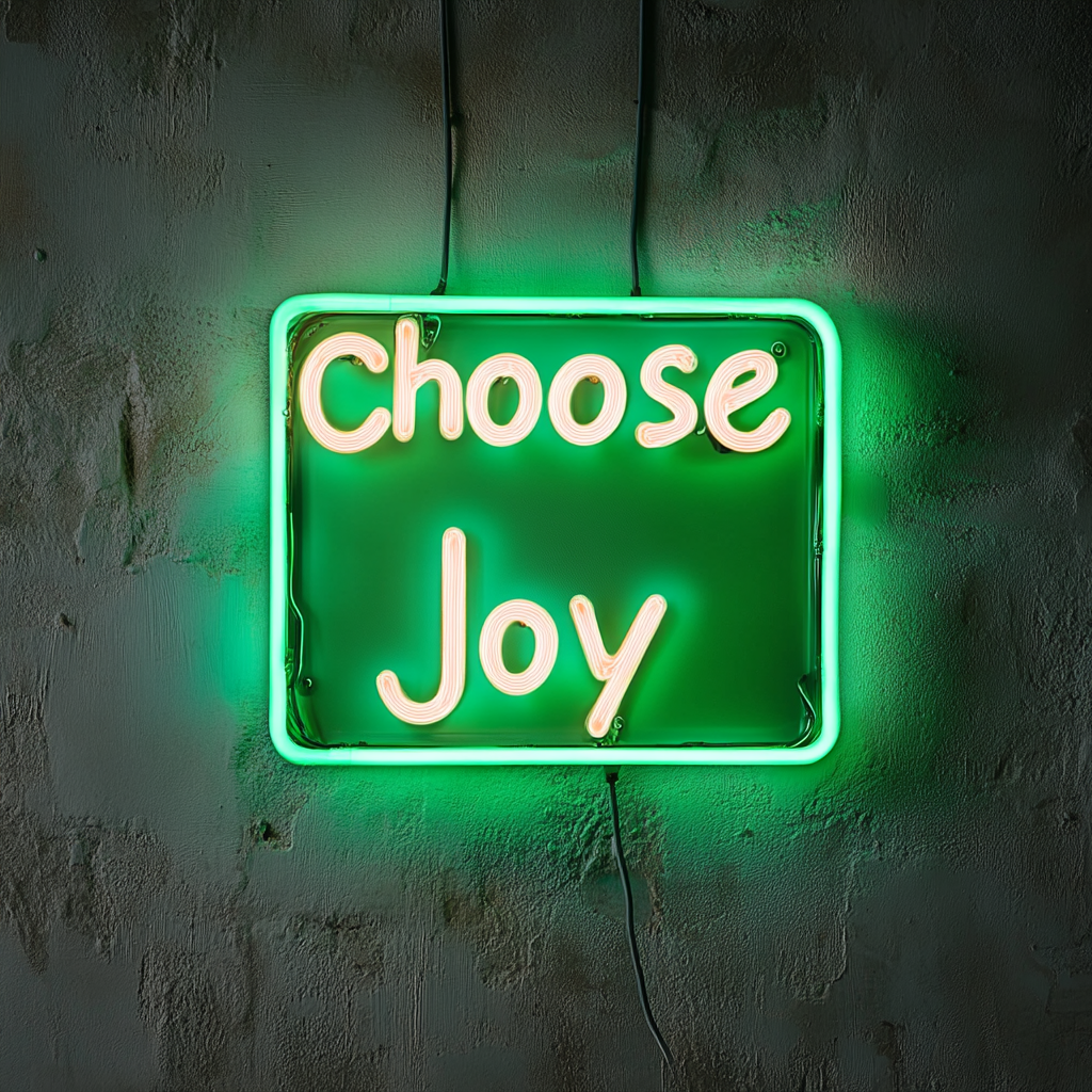 Choose Joy - Green Neon Sign, 24 Inches