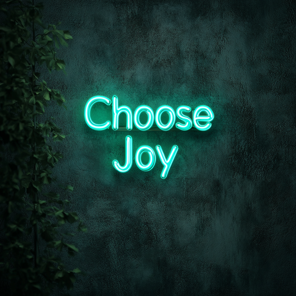 Choose Joy - Green Neon Sign, 24 Inches