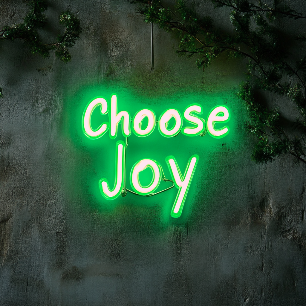 Choose Joy - Green Neon Sign, 24 Inches