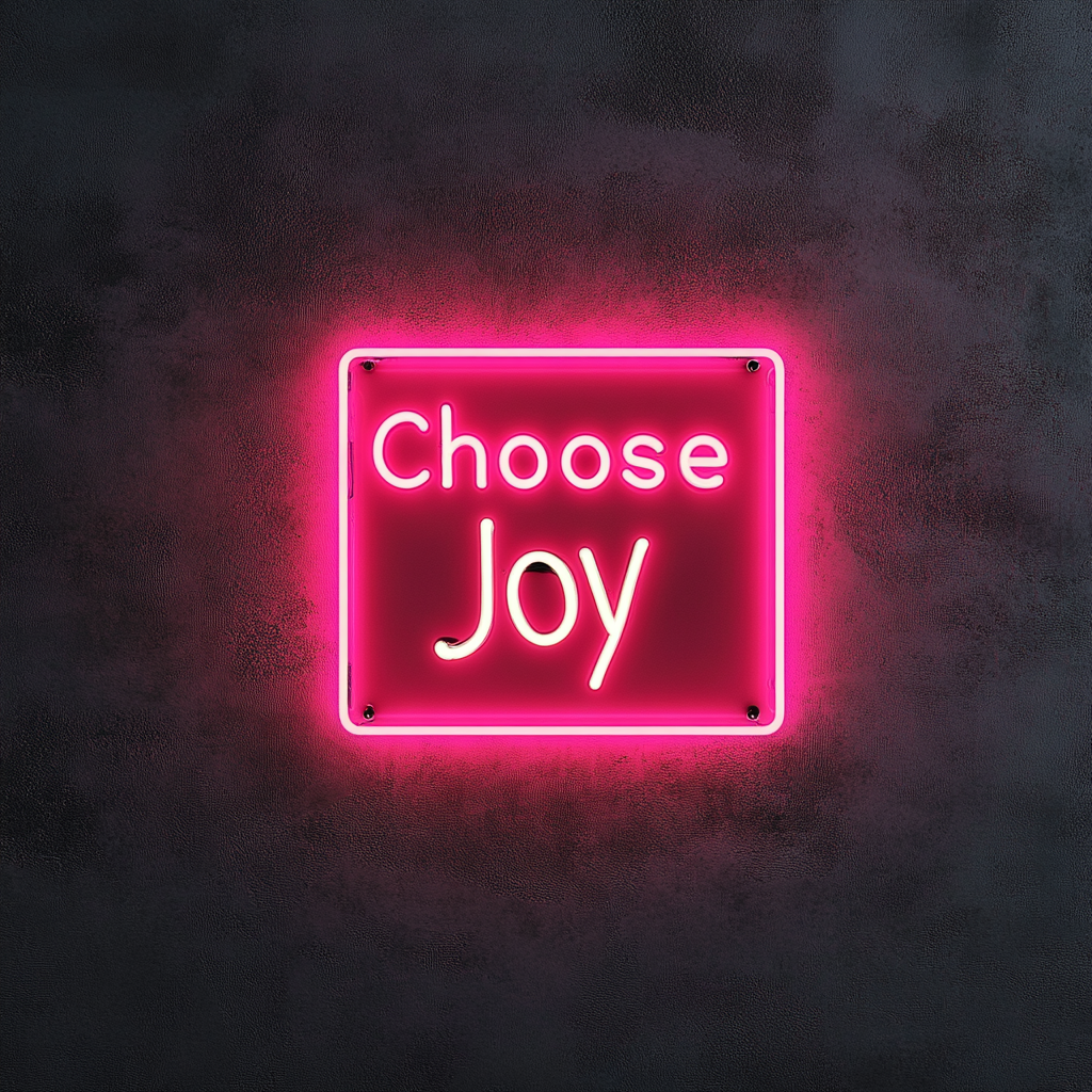 Choose Joy - Pink Neon Sign, 24 Inches