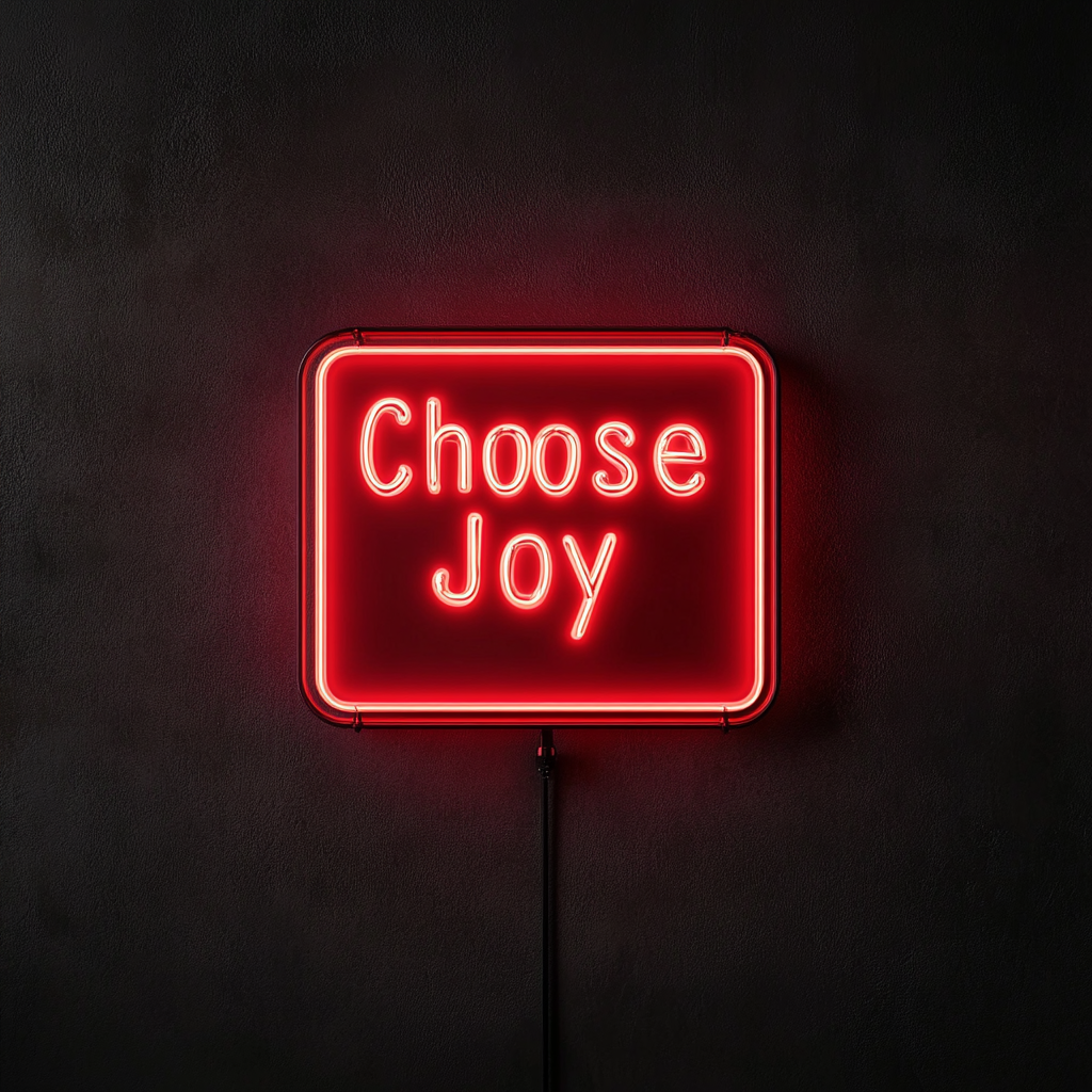 Choose Joy - Red Neon Sign, 24 Inches