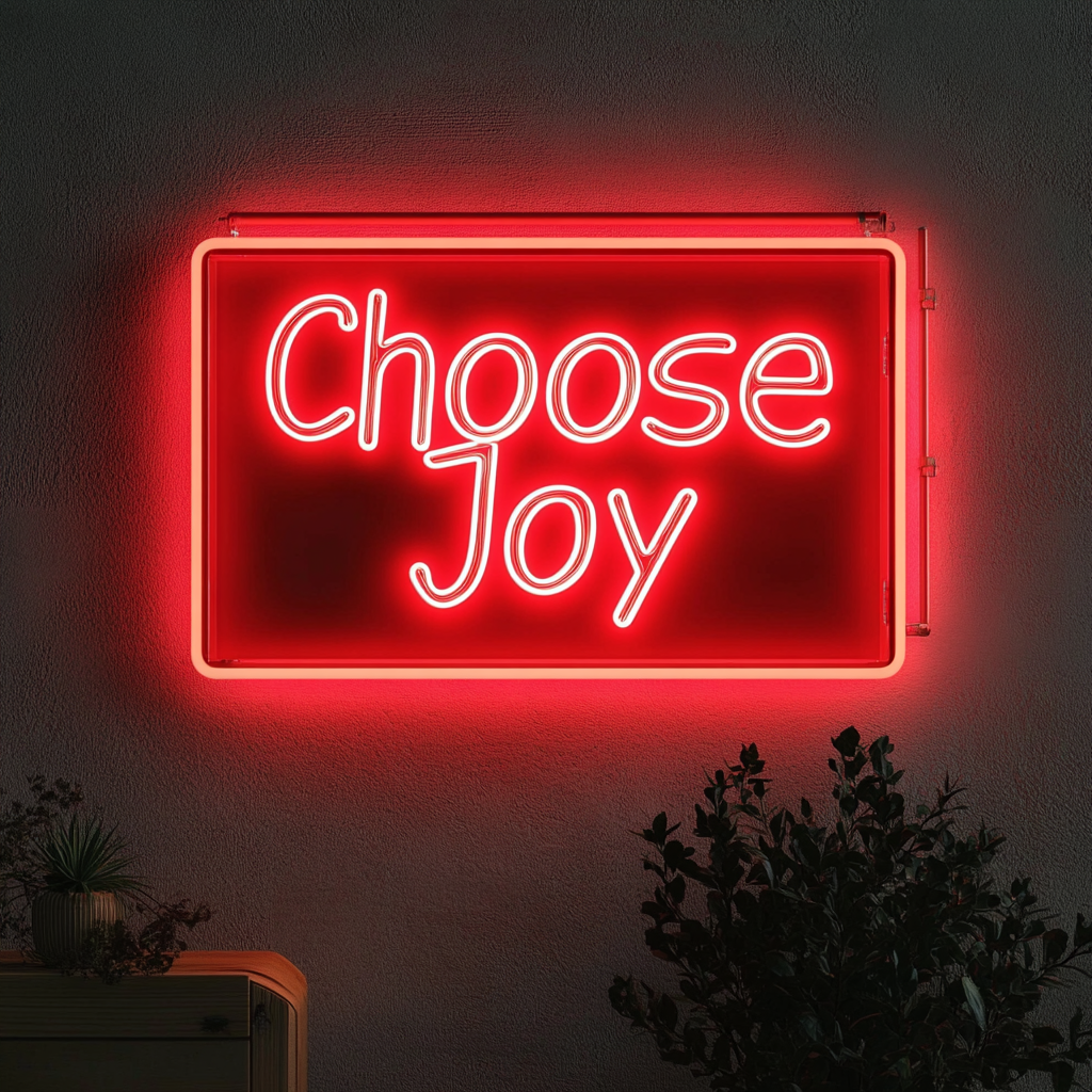 Choose Joy - Red Neon Sign, 24 Inches