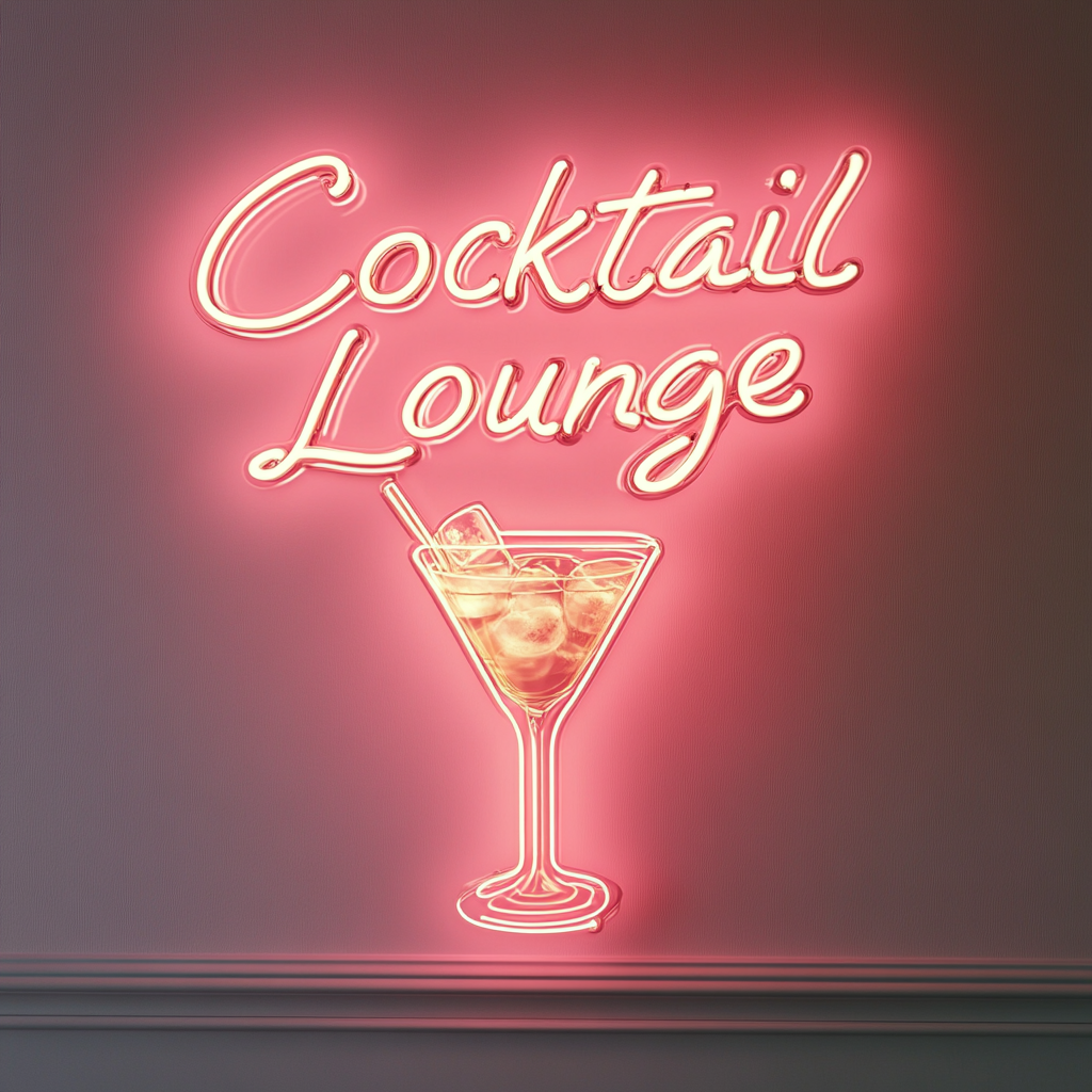 "Cocktail Lounge" - Pink Neon Sign, 24 Inches