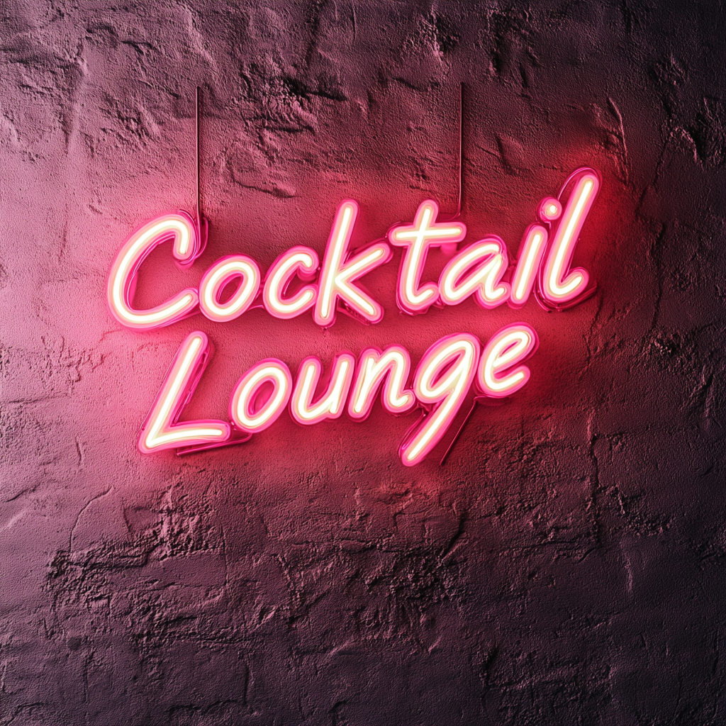 "Cocktail Lounge" - Pink Neon Sign, 24 Inches